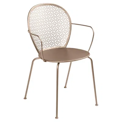 Pre-owned Fermob Chair With Arms  - Lorette Armchair - Nutmeg In Sand