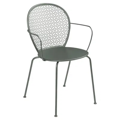 Pre-owned Fermob Chair With Arms  - Lorette Armchair - Rosemary In Gray
