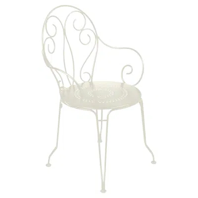 Pre-owned Fermob Chair With Arms  - Montmartre Armchair - Clay Grey In Gray