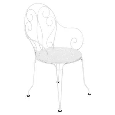 Pre-owned Fermob Chair With Arms  - Montmartre Armchair - Cotton White