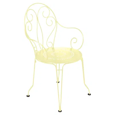Pre-owned Fermob Chair With Arms  - Montmartre Armchair - Frosted Lemon In Yellow