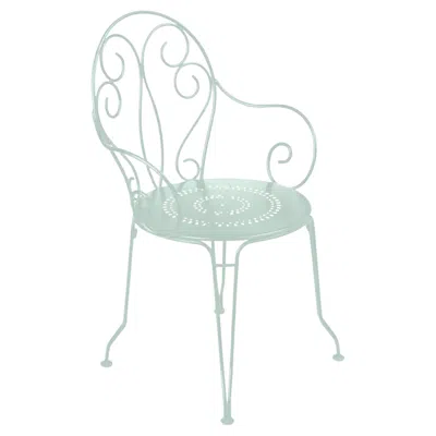 Pre-owned Fermob Chair With Arms  - Montmartre Armchair - Ice Mint In Gray