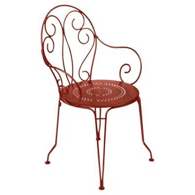 Pre-owned Fermob Chair With Arms  - Montmartre Armchair - Red Ochre