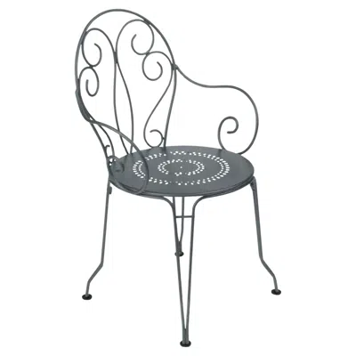 Pre-owned Fermob Chair With Arms  - Montmartre Armchair - Storm Grey In Gray