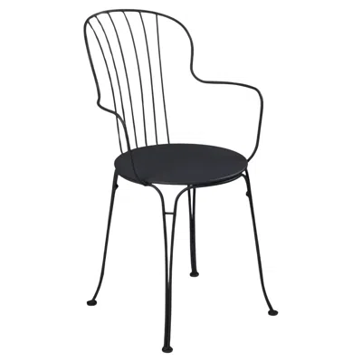 Pre-owned Fermob Chair With Arms  - Opéra+ Armchair - Anthracite In Black