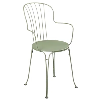 Pre-owned Fermob Chair With Arms  - Opéra+ Armchair - Cactus In Gray