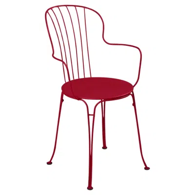 Pre-owned Fermob Chair With Arms  - Opéra+ Armchair - Chili In Red