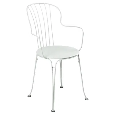 Pre-owned Fermob Chair With Arms  - Opéra+ Armchair - Clay Grey In Gray