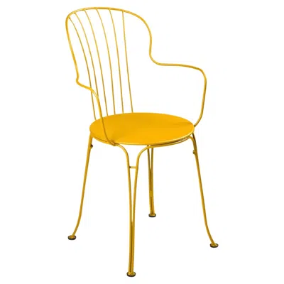 Pre-owned Fermob Chair With Arms  - Opéra+ Armchair - Honey In Yellow