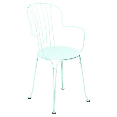 Pre-owned Fermob Chair With Arms  - Opéra+ Armchair - Ice Mint In Gray