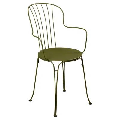 Pre-owned Fermob Chair With Arms  - Opéra+ Armchair - Pesto In Brown