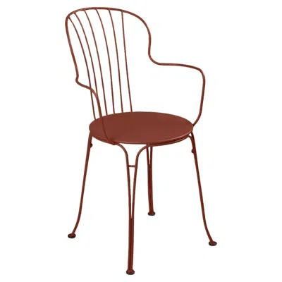 Pre-owned Fermob Chair With Arms  - Opéra+ Armchair - Red Ochre