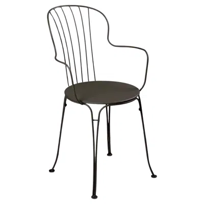 Pre-owned Fermob Chair With Arms  - Opéra+ Armchair - Tonka In Black