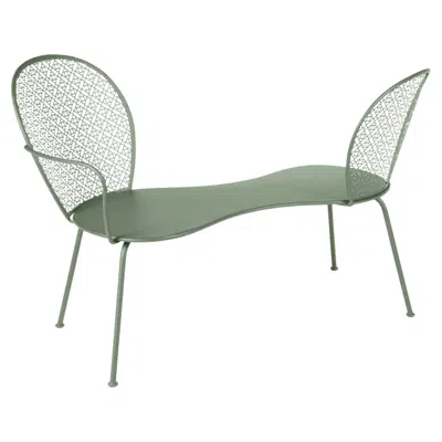 Pre-owned Fermob Conversation Bench  Lorette Design Frédéric Sofia - Cactus In Gray