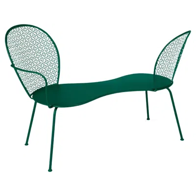 Pre-owned Fermob Conversation Bench  Lorette Design Frédéric Sofia - Cedar Green