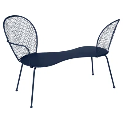 Pre-owned Fermob Conversation Bench  Lorette Design Frédéric Sofia - Deep Blue