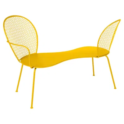 Pre-owned Fermob Conversation Bench  Lorette Design Frédéric Sofia - Honey In Orange