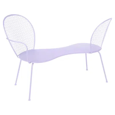 Pre-owned Fermob Conversation Bench  Lorette Design Frédéric Sofia - Marshmallow In Purple