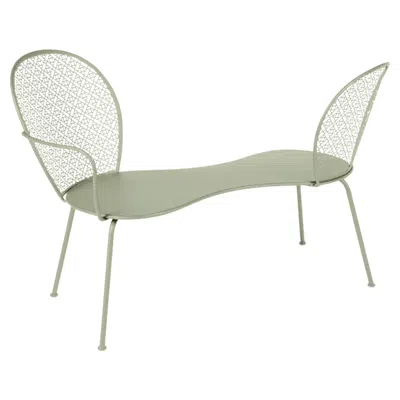 Pre-owned Fermob Conversation Bench  Lorette Design Frédéric Sofia - Willow Green