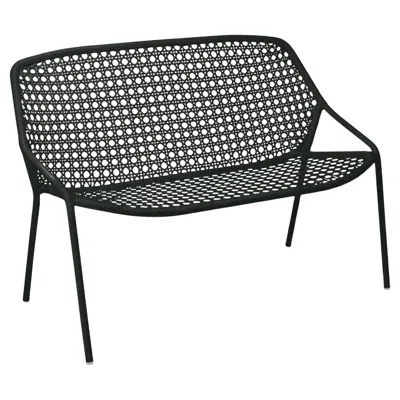 Pre-owned Fermob - Croisette 2-seater Bench - Liquorice In Black