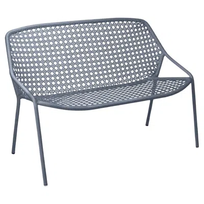 Pre-owned Fermob - Croisette 2-seater Bench - Storm Grey In Gray