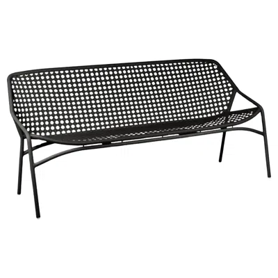 Pre-owned Fermob - Croisette 3-seater Xl Bench - Liquorice In Black