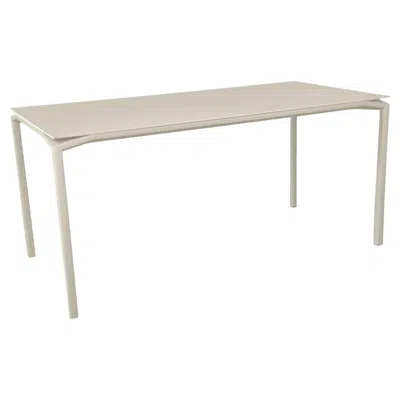 Pre-owned Fermob Desk / Table  Calvi 126 × 63 Cm W 49.6 × D 24.8 Inch Fenix Top - Clay Grey In Gray