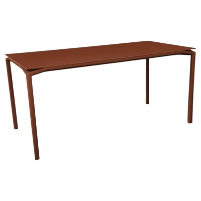 Pre-owned Fermob Desk / Table  Calvi 126 × 63 Cm W 49.6 × D 24.8 Inch Fenix Top - Red Ochre