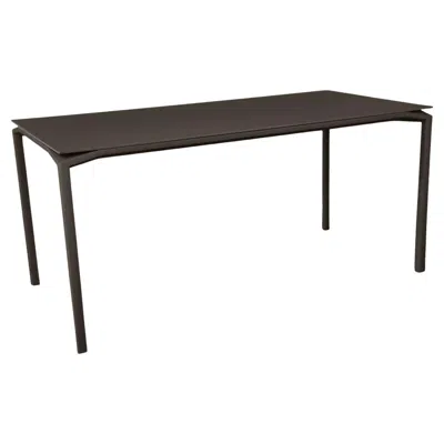 Pre-owned Fermob Desk / Table  Calvi 126 × 63 Cm W 49.6 × D 24.8 Inch Fenix Top - Tonka In Black