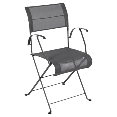 Pre-owned Fermob - Dune Premium Armchair - Stereo Anthracite In Gray
