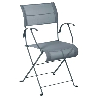 Pre-owned Fermob - Dune Premium Armchair - Stereo Storm Grey In Gray