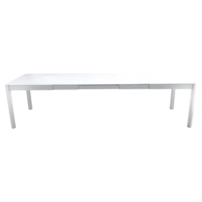 Pre-owned Fermob Extensible Outdoor Table  Ribambelle Xl 149/299 Cm 59/118 In Cotton White