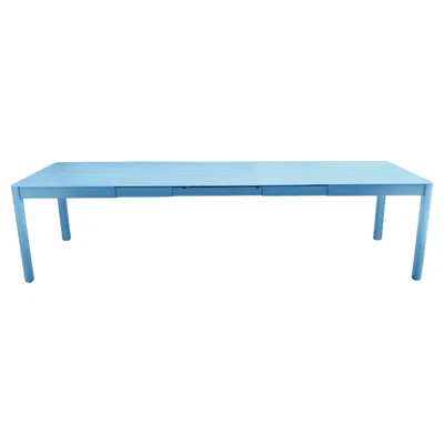 Pre-owned Fermob Extensible Outdoor Table  Ribambelle Xl 149/299 Cm 59/118 In Maya Blue