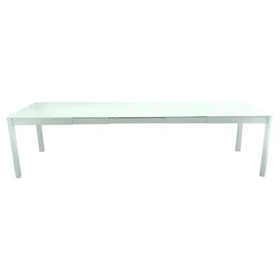 Pre-owned Fermob Extensible Outdoor Table  Ribambelle Xl 149/299 Cm 59/118 Inch Ice Mint In Gray