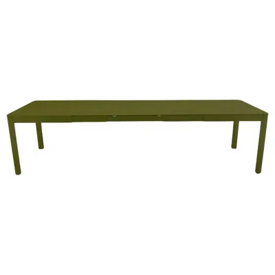 Pre-owned Fermob Extensible Outdoor Table  Ribambelle Xl 149/299 Cm 59/118 Inch Pesto In Brown