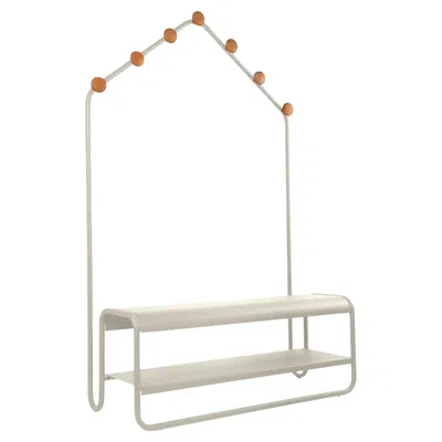 Pre-owned Fermob - Funambule Cloakroom Bench - Clay Grey In Gray
