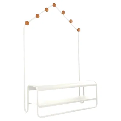 Pre-owned Fermob - Funambule Cloakroom Bench - Cotton White
