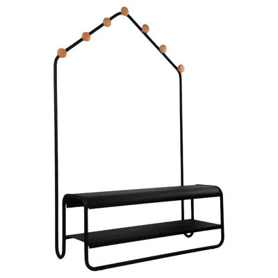 Pre-owned Fermob - Funambule Cloakroom Bench - Liquorice In Black