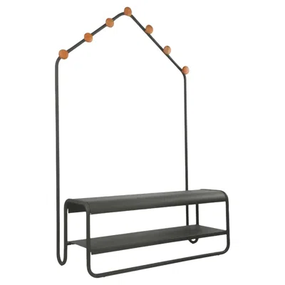 Pre-owned Fermob - Funambule Cloakroom Bench - Rosemary In Black