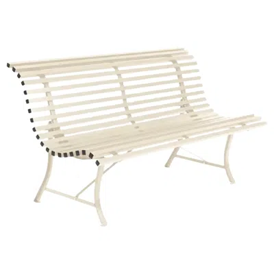 Pre-owned Fermob - Louisiane Bench 150 Cm - Milk Beige In Brown
