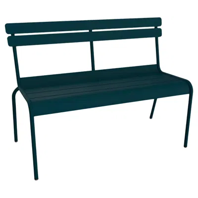 Pre-owned Fermob - Luxembourg 2/3-seater Bench With Backrest - Acapulco Blue