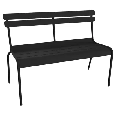 Pre-owned Fermob - Luxembourg 2/3-seater Bench With Backrest - Anthracite In Black