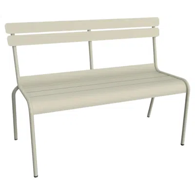 Pre-owned Fermob - Luxembourg 2/3-seater Bench With Backrest - Clay Grey In Gray