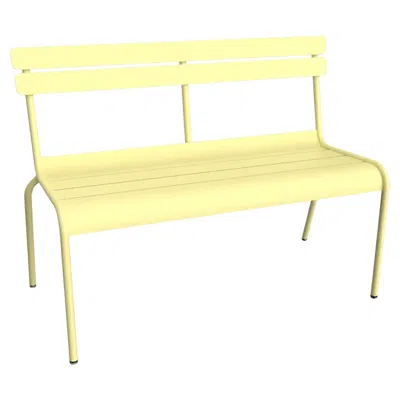 Pre-owned Fermob - Luxembourg 2/3-seater Bench With Backrest - Frosted Lemon In Yellow