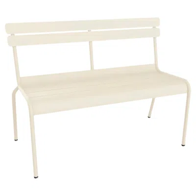 Pre-owned Fermob - Luxembourg 2/3-seater Bench With Backrest - Latte Beige In Brown