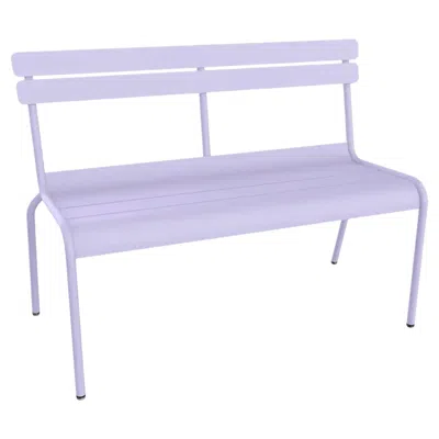 Pre-owned Fermob - Luxembourg 2/3-seater Bench With Backrest - Marshmallow In Purple