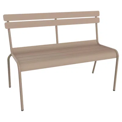 Pre-owned Fermob - Luxembourg 2/3-seater Bench With Backrest - Nutmeg In Brown