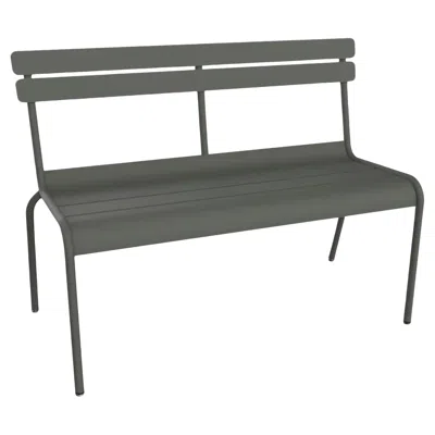 Pre-owned Fermob - Luxembourg 2/3-seater Bench With Backrest - Rosemary In Gray