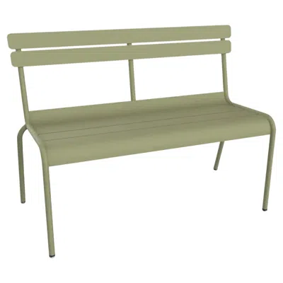 Pre-owned Fermob - Luxembourg 2/3-seater Bench With Backrest - Willow Green