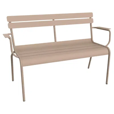 Pre-owned Fermob - Luxembourg 2-seater Garden Bench With Armrests - Nutmeg In Brown